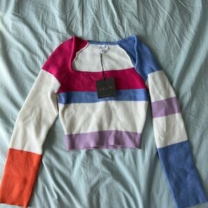 LELIS Colorful Striped Crop Top